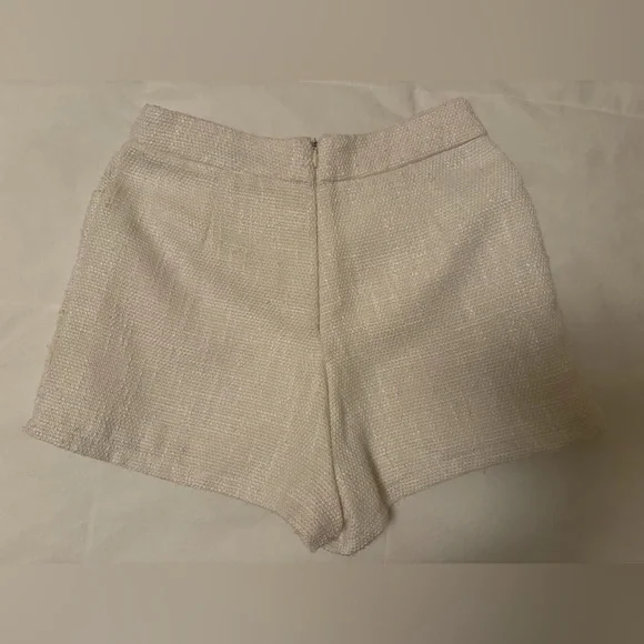 Lulu's White and Cream High Waist Women's Shorts - Picture 4 of 7